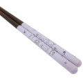 Japan Sanrio Natural Wood Chopsticks 21cm - Kuromi : Baku Purple - 2
