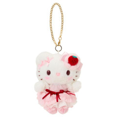 Japan Sanrio Original Mascot Bag Charm - Hello Kitty : Strawberry Whipped Cake