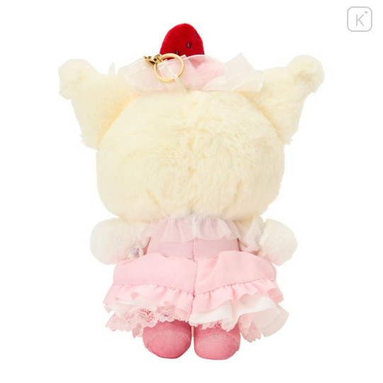 Japan Sanrio Original Mascot Bag Charm - Kuromi : Strawberry Whipped Cake - 3