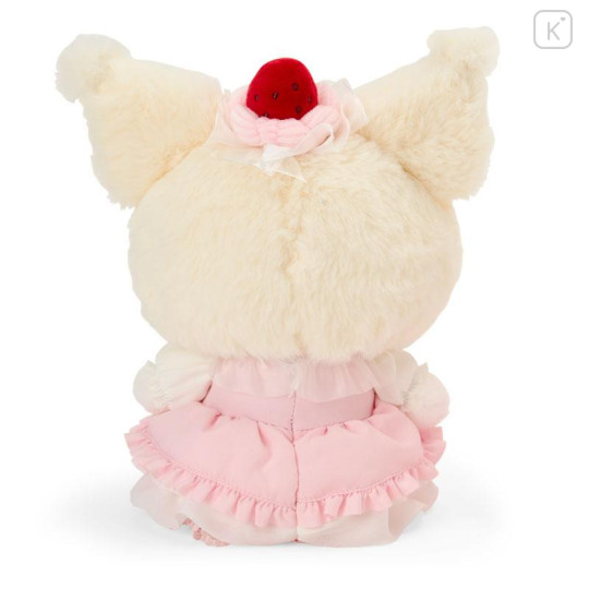Japan Sanrio Original Plush Toy & Accessory Case Set - Kuromi : Strawberry Whipped Cake - 4