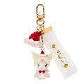 Japan Sanrio Original Mascot Keychain - Kuromi : Strawberry Whipped Cake - 1