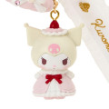 Japan Sanrio Original Mascot Keychain - Kuromi : Strawberry Whipped Cake - 2
