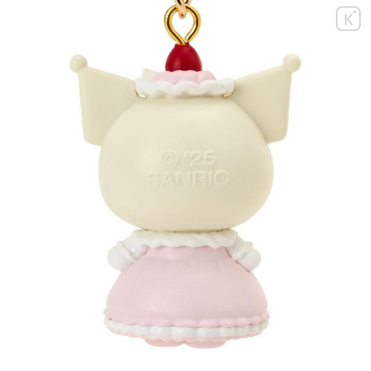 Japan Sanrio Original Mascot Keychain - Kuromi : Strawberry Whipped Cake - 3