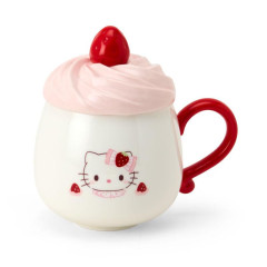 Japan Sanrio Original 3D Porcelain Mug - Hello Kitty : Strawberry Whipped Cake