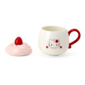 Japan Sanrio Original 3D Porcelain Mug - Hello Kitty : Strawberry Whipped Cake - 4