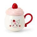 Japan Sanrio Original 3D Porcelain Mug - Kuromi : Strawberry Whipped Cake - 1