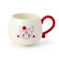 Japan Sanrio Original 3D Porcelain Mug - Kuromi : Strawberry Whipped Cake - 2