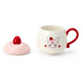Japan Sanrio Original 3D Porcelain Mug - Kuromi : Strawberry Whipped Cake - 4