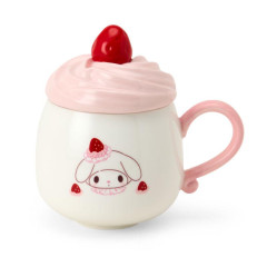 Japan Sanrio Original 3D Porcelain Mug - My Melody : Strawberry Whipped Cake
