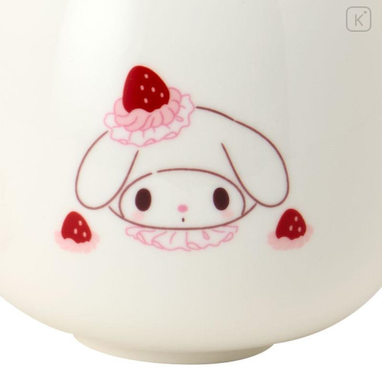 Japan Sanrio Original 3D Porcelain Mug - My Melody : Strawberry Whipped Cake - 5