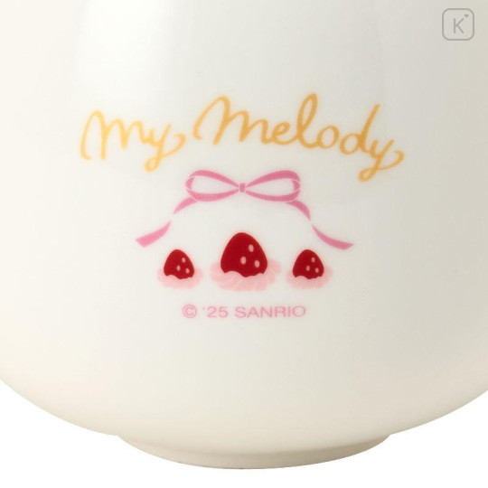 Japan Sanrio Original 3D Porcelain Mug - My Melody : Strawberry Whipped Cake - 6