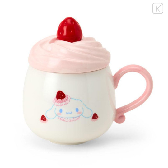 Japan Sanrio Original 3D Porcelain Mug - Cinnamoroll : Strawberry Whipped Cake - 1