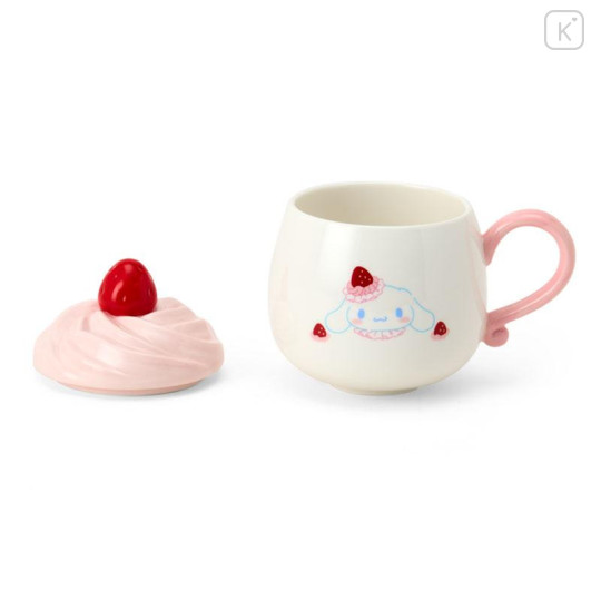 Japan Sanrio Original 3D Porcelain Mug - Cinnamoroll : Strawberry Whipped Cake - 4