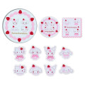 Japan Sanrio Original Flake Sticker Set & Tin Case - Strawberry Whipped Cake - 1