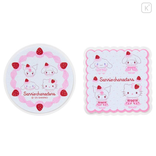 Japan Sanrio Original Flake Sticker Set & Tin Case - Strawberry Whipped Cake - 3