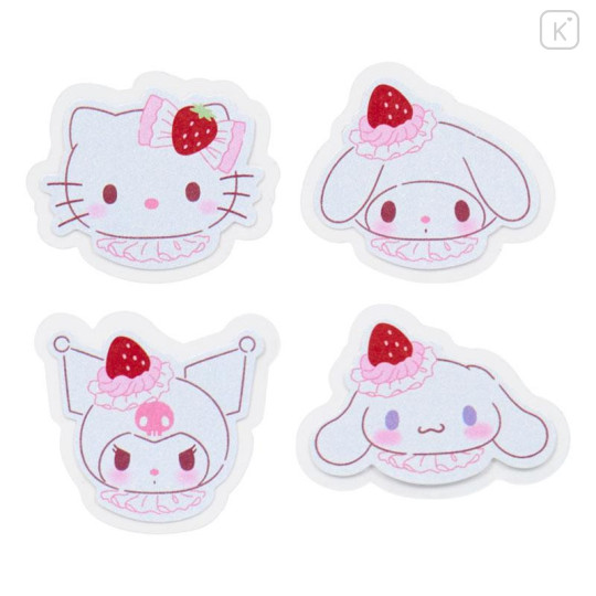 Japan Sanrio Original Flake Sticker Set & Tin Case - Strawberry Whipped Cake - 5
