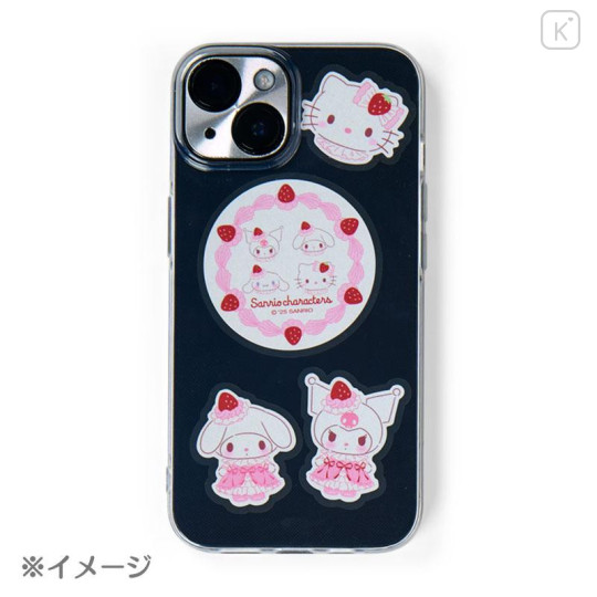 Japan Sanrio Original Flake Sticker Set & Tin Case - Strawberry Whipped Cake - 6