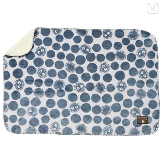 Japan Ghibli Fleece Lap Blanket - My Neighbor Totoro : Susuwatari Navy - 1