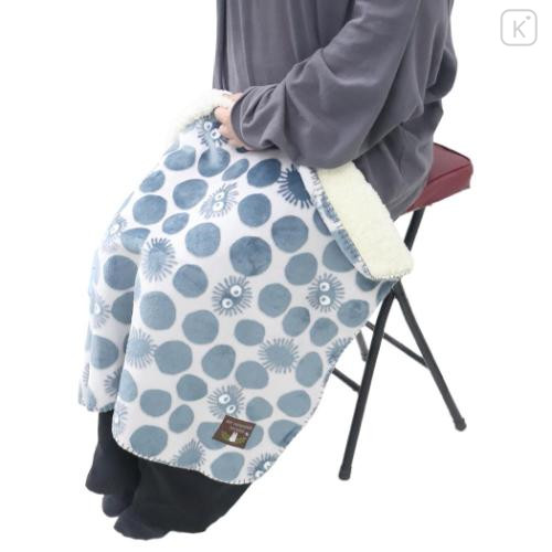 Japan Ghibli Fleece Lap Blanket - My Neighbor Totoro : Susuwatari Navy - 4