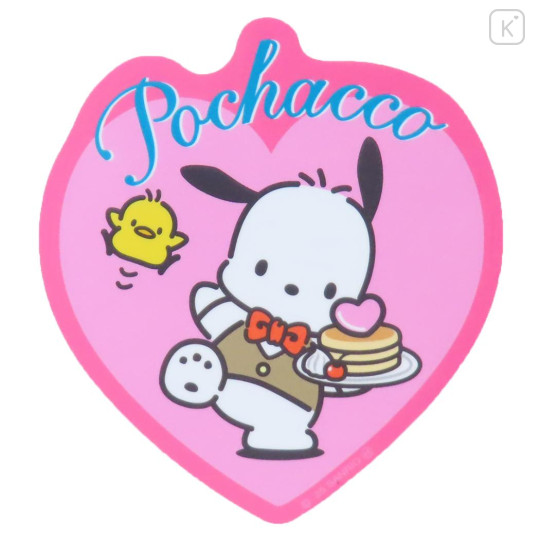 Japan Sanrio Vinyl Sticker - Pochacco : Pancake Heart - 1