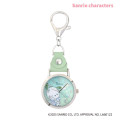 Japan Sanrio Keychain Watch - Pochacco : Mint Sliver - 1