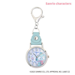 Japan Sanrio Keychain Watch - Hangyodon : Mint Sliver