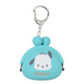 Japan Sanrio Pochi Baby Mini Pouch Clasp Keychain - Pochacco : Turquoise - 1