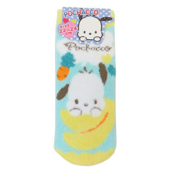 Japan Sanrio Fluffy Socks - Pochacco : Banana Blue
