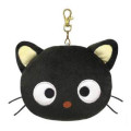 Japan Sanrio Face Pass Case with Reel - Chococat - 1