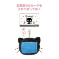 Japan Sanrio Face Pass Case with Reel - Chococat - 2