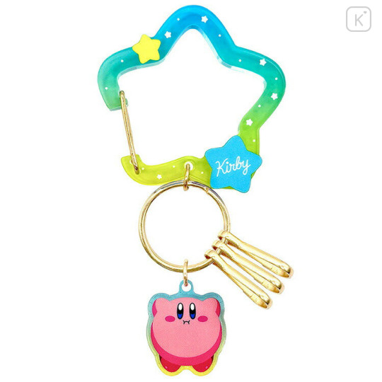 Japan Kirby Acrylic Carabiner Keychain - Kirby : Star Blue - 1