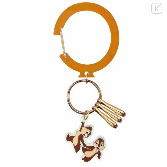 Japan Disney Acrylic Carabiner Keychain - Chip & Dale - 1