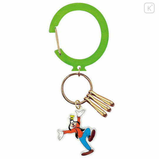 Japan Disney Acrylic Carabiner Keychain - Goofy : Green - 1