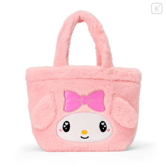 Japan Sanrio Fluffy Fur Handbag - My Melody : Heart Eyes B - 1