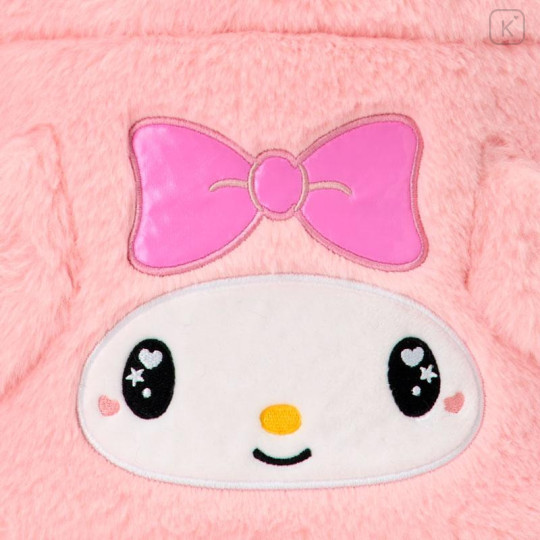 Japan Sanrio Fluffy Fur Handbag - My Melody : Heart Eyes B - 4