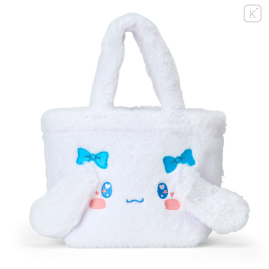 Japan Sanrio Fluffy Fur Handbag - Cinnamoroll : Heart Eyes B - 1