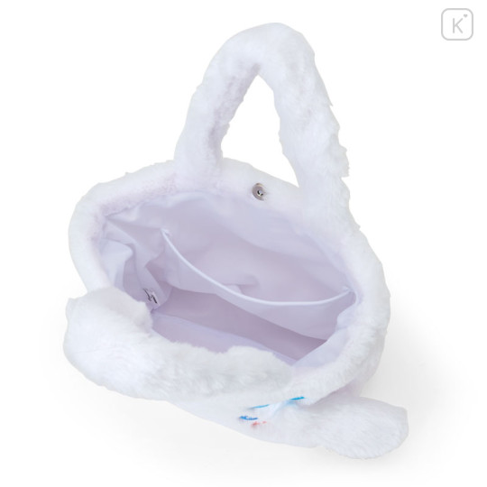 Japan Sanrio Fluffy Fur Handbag - Cinnamoroll : Heart Eyes B - 3