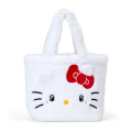 Japan Sanrio Fluffy Fur Handbag - Hello Kitty : Heart Eyes B - 1