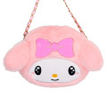 Japan Sanrio Plush Pochette Crossbody Shoulder Bag - My Melody : Heart Eyes - 2