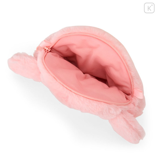 Japan Sanrio Plush Pochette Crossbody Shoulder Bag - My Melody : Heart Eyes - 3