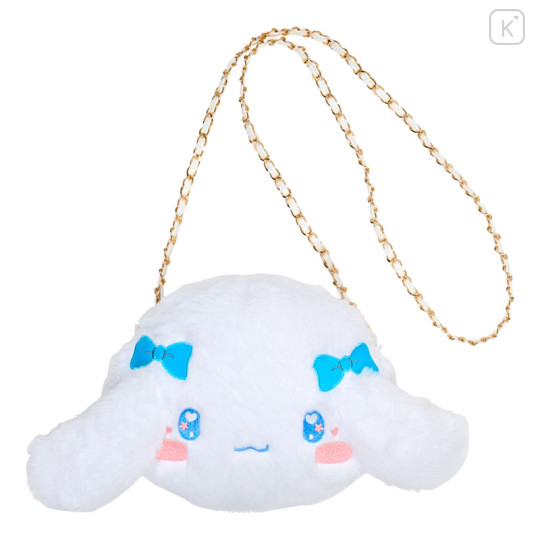 Japan Sanrio Plush Pochette Crossbody Shoulder Bag - Cinnamoroll : Heart Eyes - 1