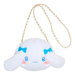 Japan Sanrio Plush Pochette Crossbody Shoulder Bag - Cinnamoroll : Heart Eyes