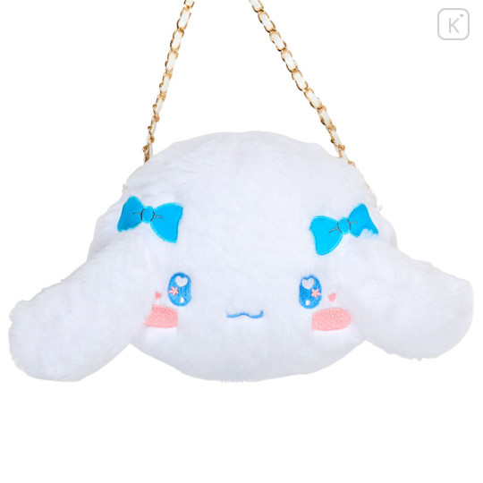 Japan Sanrio Plush Pochette Crossbody Shoulder Bag - Cinnamoroll : Heart Eyes - 2
