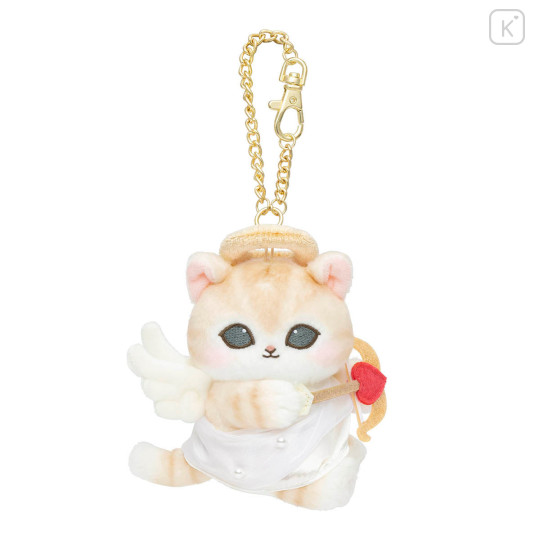 Japan Mofusand Mascot Holder Bag Charm - Cupid & Angel Cat Orange - 1