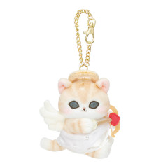 Japan Mofusand Mascot Holder Bag Charm - Cupid & Angel Cat Orange