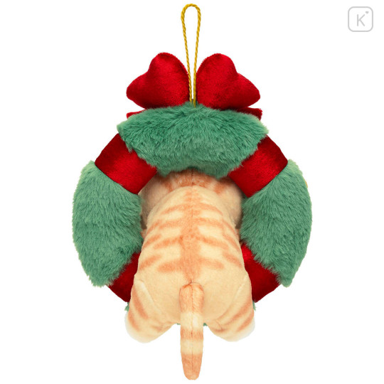 Japan Mofusand Plush Toy - Christmas Wreath Cat with Bell - 5
