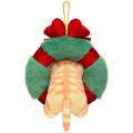 Japan Mofusand Plush Toy - Christmas Wreath Cat with Bell - 5