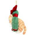 Japan Mofusand Plush Toy - Christmas Wreath Cat with Bell - 6