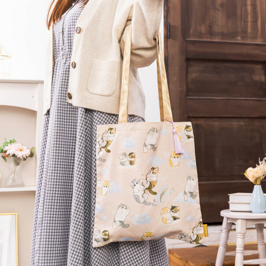 Japan Mofusand Tote Bag - Cupid & Angel Cat Pink - 2