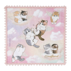 Japan Mofusand Mini Towel Handkerchief - Cupid & Angel Cat Pink Lace